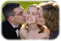 Nick kissing our daughter JoAnne at her wedding in February 2007